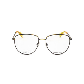 Men's Silver Tone Geometric Eyeglass Frames RNB7017 Men's Silver Tone Geometric Eyeglass Frames RNB7017