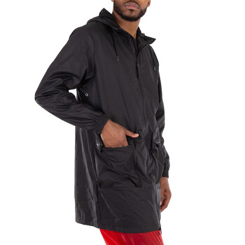 Men's Black Long Cargo Jacket