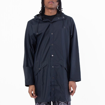 Rains Black Waterproof Hooded Rain Jacket, Size Large 12010 BLACK