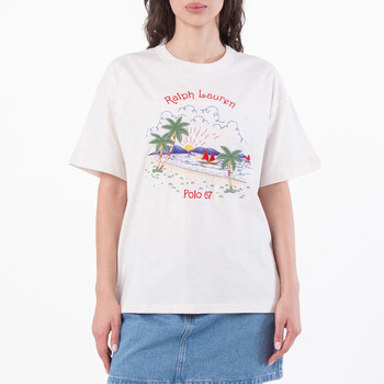 Ralph Lauren Cotton-Linen Embroidered Beach T-Shirt