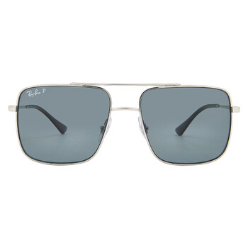 Ray-Ban ARI Polarized Dark Grey Square Unisex Sunglasses RB3758