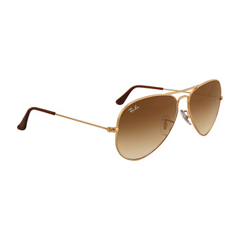 Aviator Gradient Light Brown Unisex Sunglasses RB3025 001/51 58