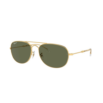 BAIN BRIDGE Polarized Green Pilot Unisex Sunglasses RB3735 001/58 60