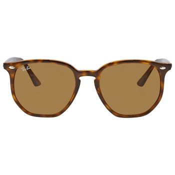 Ray Ban Brown Classic B-15 Hexagonal Unisex Sunglasses RB4306 710/73 54