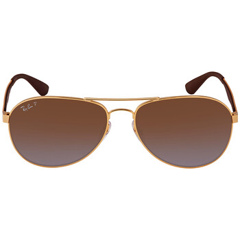 Ray-Ban Brown Gradient Aviator Unisex Sunglasses RB3549 001/T5 61