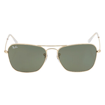 Caravan Green Classic G-15 Square Unisex Sunglasses RB3136 001 55