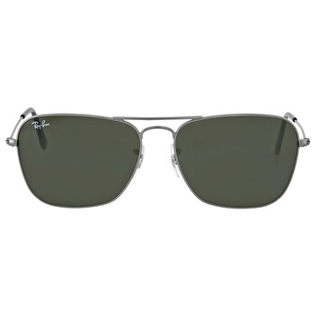 Caravan Green Classic G-15 Square Unisex Sunglasses RB3136 004 58