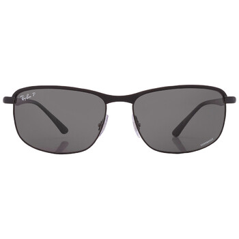 Ray-Ban Chromance Polarized Dark Gray Rectangular Unisex