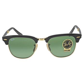 Clubmaster Folding Green Classic G-15 Square Unisex Sunglasses RB2176 901 51 Clubmaster Folding Green Classic G-15 Square Unisex Sunglasses RB2176 901 51