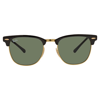 Clubmaster Metal Green Square Unisex Sunglasses RB3716 187 51