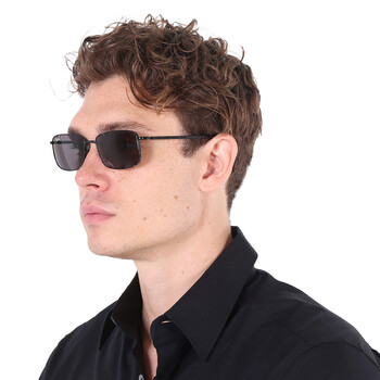 Dark Grey Classic Rectangular Unisex Sunglasses RB3717 002/B1 57