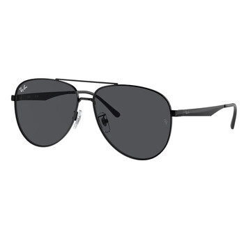 Prada Polarized Dark Grey Pilot Men's Sunglasses PR A58S 1AB5Z1 58