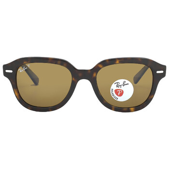 Ray-Ban Erik Polarized Brown Square Unisex Sunglasses RB4398 902