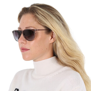 Erika Light Grey Gradient Dark Grey Round Ladies Sunglasses RB4171 65138G 54