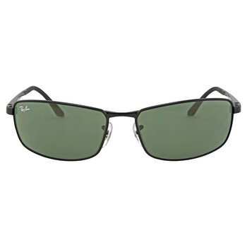 Green Classic Rectangular Men's Sunglasses RB3498 002/71 61 Green Classic Rectangular Men's Sunglasses RB3498 002/71 61