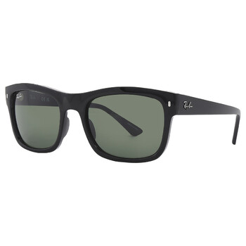 Ray-Ban Polarized Black Square Unisex Sunglasses RB4428 601S48 56
