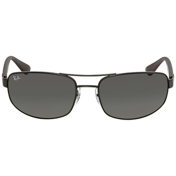 Grey Classic Rectangular Men's Sunglasses RB3445 006/11 61