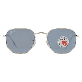 Ray-Ban Hexagonal Flat Lenses Blue Mirror Unisex Sunglasses