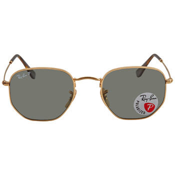 Ray-Ban Hexagonal Flat Lenses Polarized Brown Unisex Sunglasses