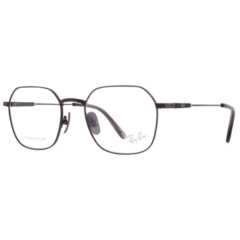 JIM TITANIUM Demo Geometric Unisex Eyeglasses RX8794 1000 53 JIM TITANIUM Demo Geometric Unisex Eyeglasses RX8794 1000 53