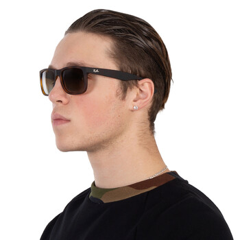 Justin Classic Polarized Brown Gradient Square Men's Sunglasses RB4165 865/T5 54