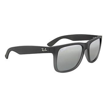 Justin Classic Silver Gradient Mirror Rectangular Men's Sunglasses RB4165 852/88 54