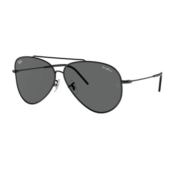 Lenny Kravitz Aviator Reverse Dark Grey Pilot Unisex Sunglasses RBR0101S 002/GR 62