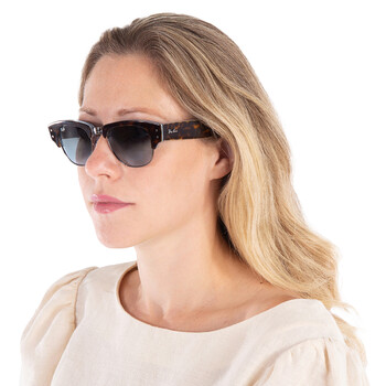 Mega Clubmaster Blue Gradient Square Unisex Sunglasses RB0316S 13163M 50