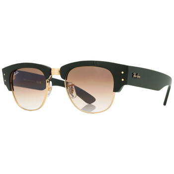 Mega Clubmaster Light Brown Gradient Square Unisex Sunglasses RB0316S 136851 50
