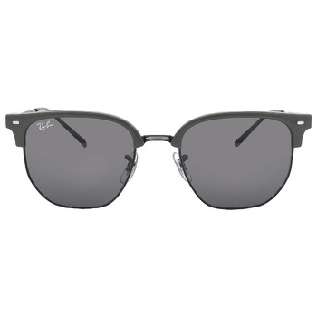 New Clubmaster Dark Gray Irregular Unisex Sunglasses RB4416 6653B1 53