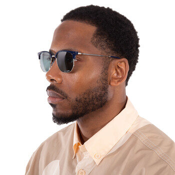 New Clubmaster Polarized Blue Mirrored Irregular Unisex Sunglasses RB4416 6656G6 53