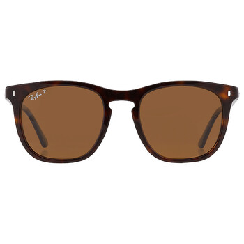 Ray-Ban Leonard Polarized Brown Square Unisex Sunglasses RB2193