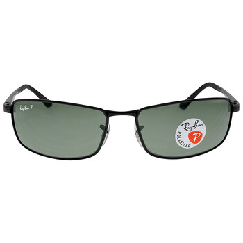 Polarized Green Classic G-15 Rectangular Men's Sunglasses RB3498 002/9A 61 Polarized Green Classic G-15 Rectangular Men's Sunglasses RB3498 002/9A 61