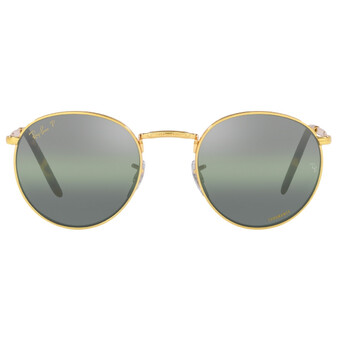 Ray-Ban New Round Green Unisex Sunglasses RB3637 919631 53