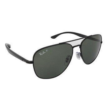 Polarized Green Square Unisex Sunglasses RB3683 002/58 56