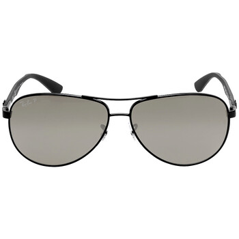 Polarized Grey Mirror Aviator Men's Sunglasses RB8313 002/K7 61