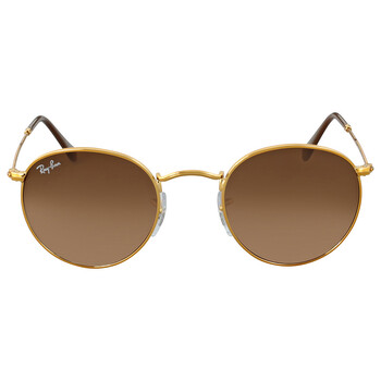 Ray-Ban Round Metal Brown Gradient Unisex Sunglasses RB3447 001/71