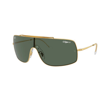 Wings III Dark Green Shield Unisex Sunglasses RB3897 001/71 136