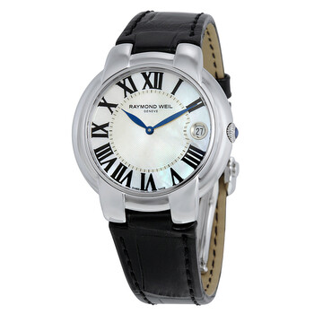 Jasmine Mother of Pearl Dial Black Leather Ladies Watch 5235-STC-00970