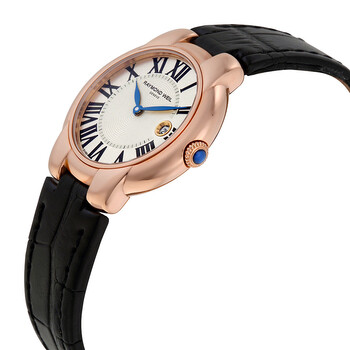 Jasmine Silver Dial Black Leather Ladies Watch 5229-PC5-00659