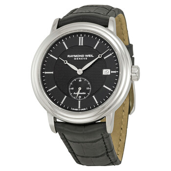 Maestro Black Dial Black Leather Men's Watch 2838-STC-20001 Maestro Black Dial Black Leather Men's Watch 2838-STC-20001