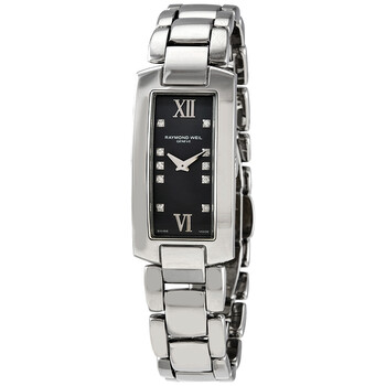 Shine Diamond Black Dial Ladies Watch 1500-ST-00785