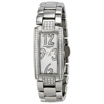 Shine Diamond White Dial Steel with Light Brown Strap Ladies Watch 1500-ST2-05383