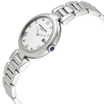 Shine Silver Dial Ladies Watch + Leather Strap