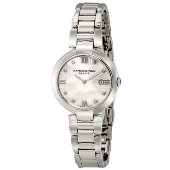Shine White Mother of Pearl Diamond Dial Ladies Watch 1600-ST-00995