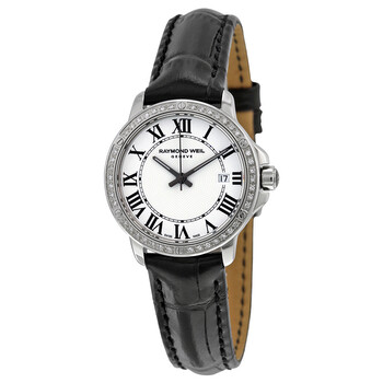 Tango Silver Dial Diamond Black Leather Ladies Watch 5391-LS1-00300 Tango Silver Dial Diamond Black Leather Ladies Watch 5391-LS1-00300