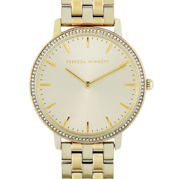 Major Quartz Crystal Gold Dial Ladies Watch 2200348