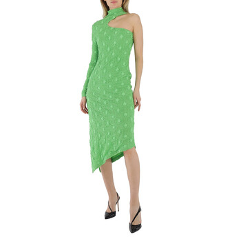 Burberry Green And White Embroidered Tulle Dress, Brand Size