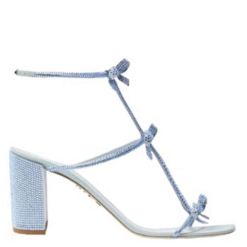 Rene Caovilla Caterina Crystal Ribbon T-Strap Sandals, Brand Size