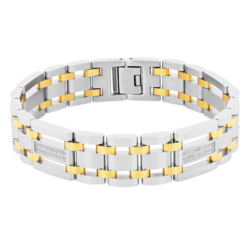 1/4 CTW Men's Stainless Steel Bracelet with Diamonds